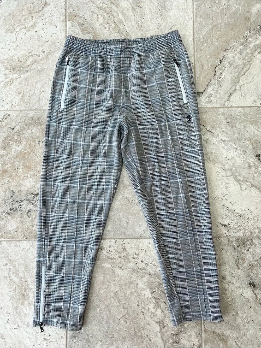 Todd Snyder Gentleman’s Tracksuit Grey Bomber Jacket Pants Plaid Houndstooth, L